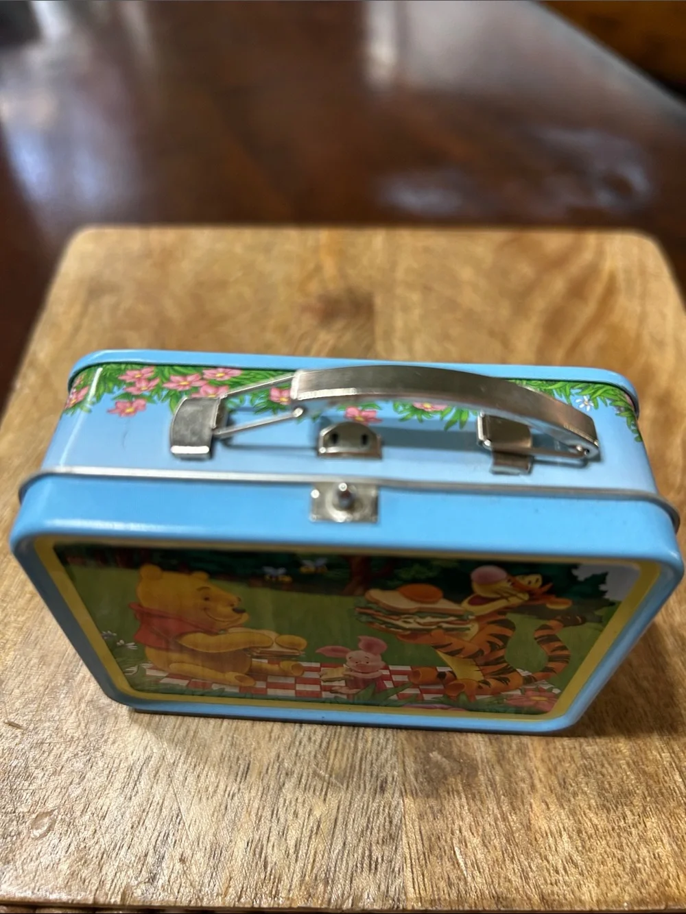 Vintage Disney 2000 Peek-A-Pooh Lot of 8 Phone Charms & Winnie Tin Box Bundle